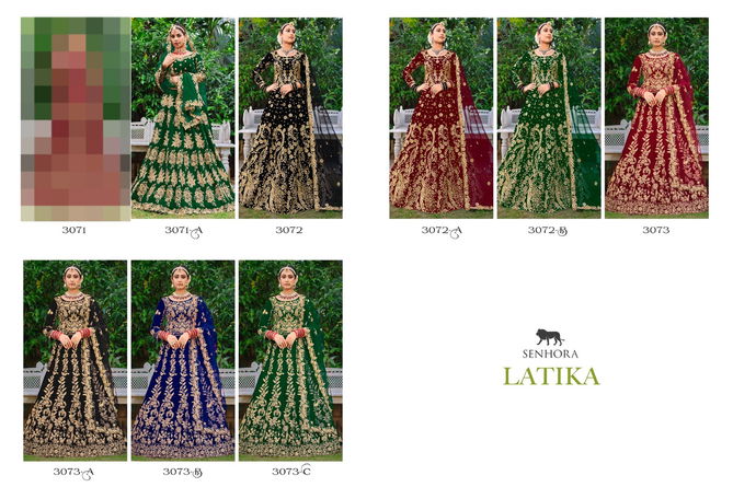 Latika By Senhora Velvet With Dori Work Function Wear Designer Lehenga Choli Catalog